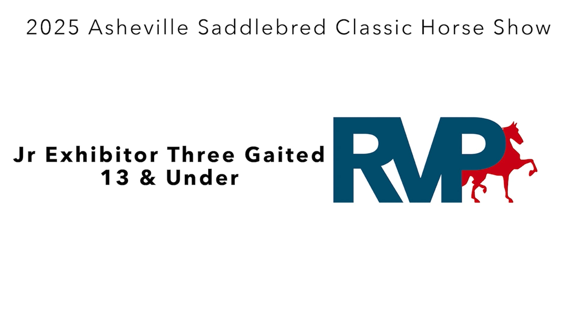 ASC25 - Class 72 - Jr Exhibitor Three Gaited 13 & Under