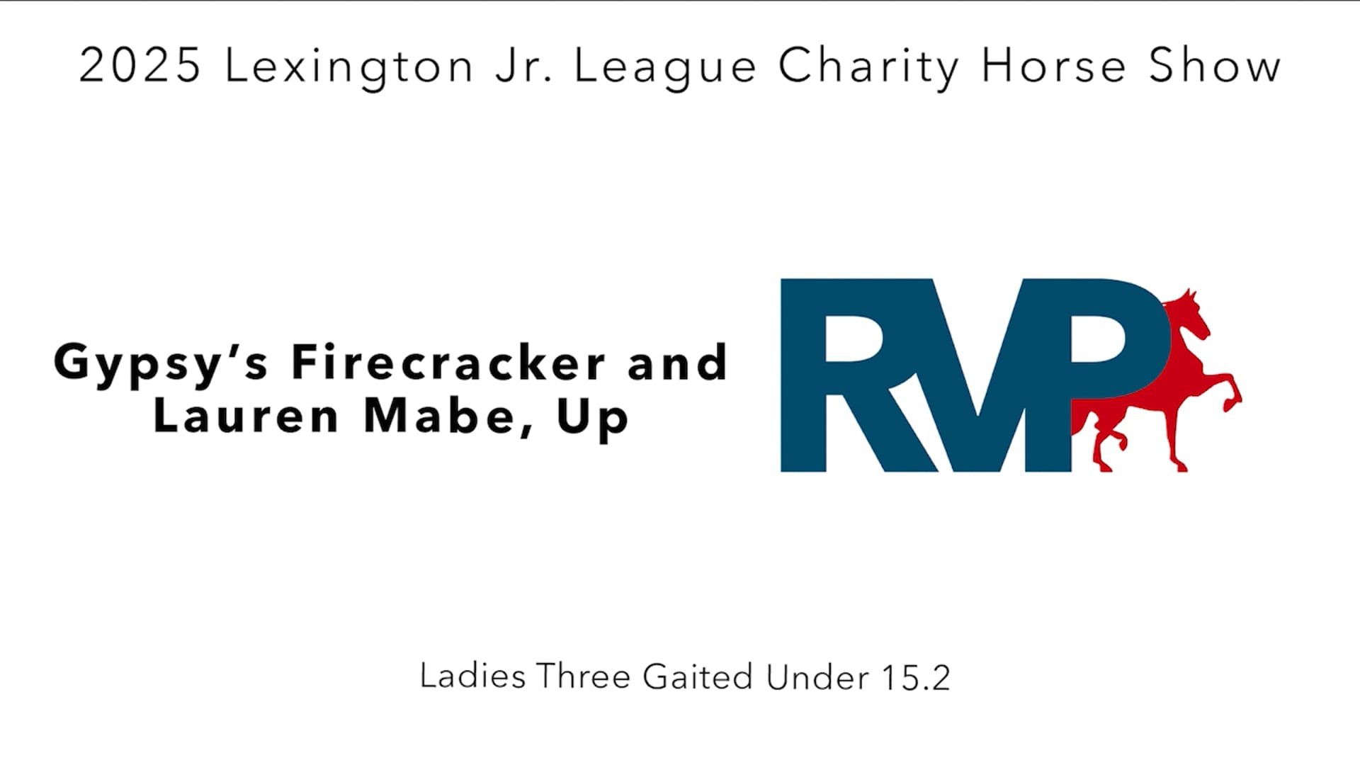 LJL25 - Class 50 - Gypsy's Firecracker and Lauren Mabe, Up