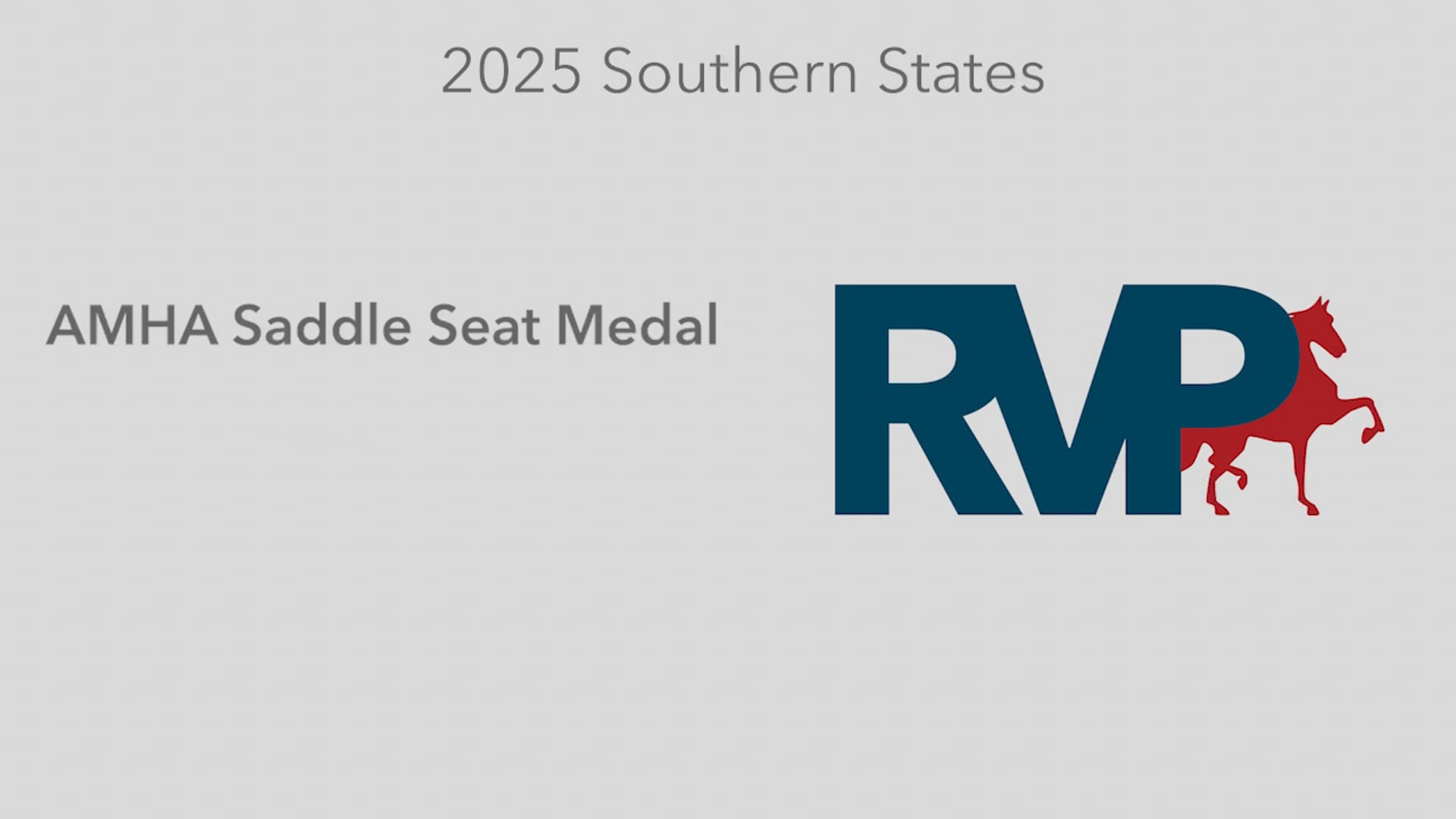 SS25 - Class 29 - AMHA Saddle Seat Medal