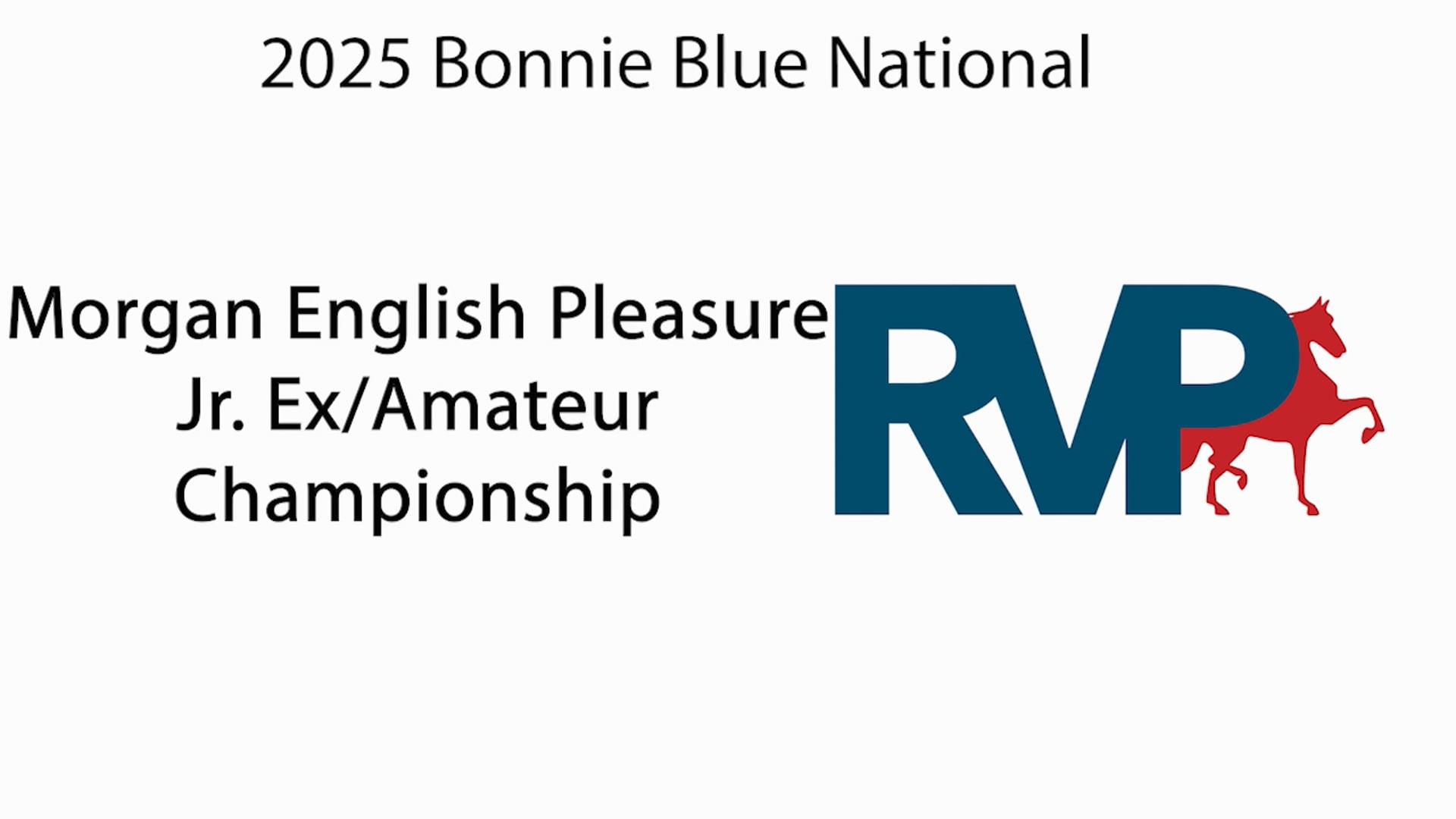 BB25 - Class 138 - Morgan English Pleasure Jr. Ex & Amateur Championship