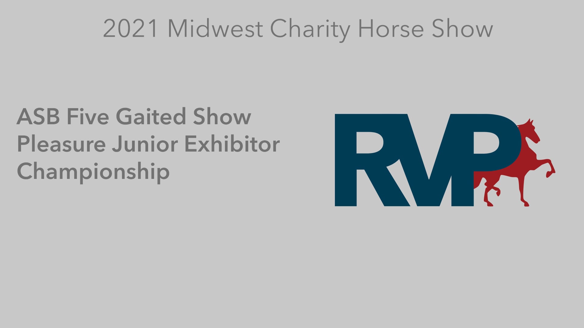 MW21 - Class 117 - ASB Five Gaited Show Pleasure Junior Exhibitor Championship