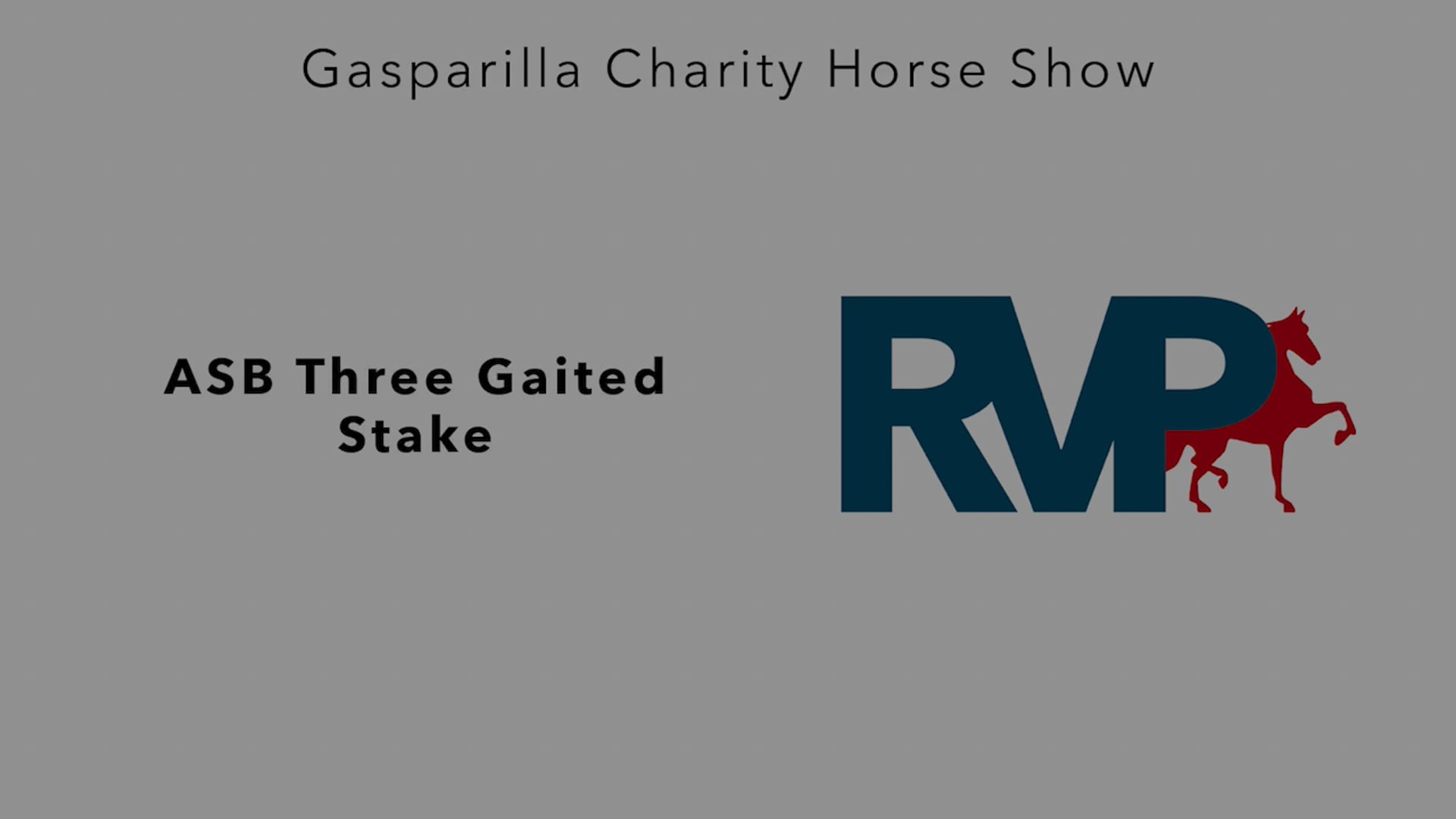 GC25 - Class 169 - ASB Three Gaited Stake