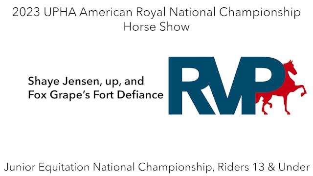 AR23 - Class 139 - Shaye Jensen, up, ...