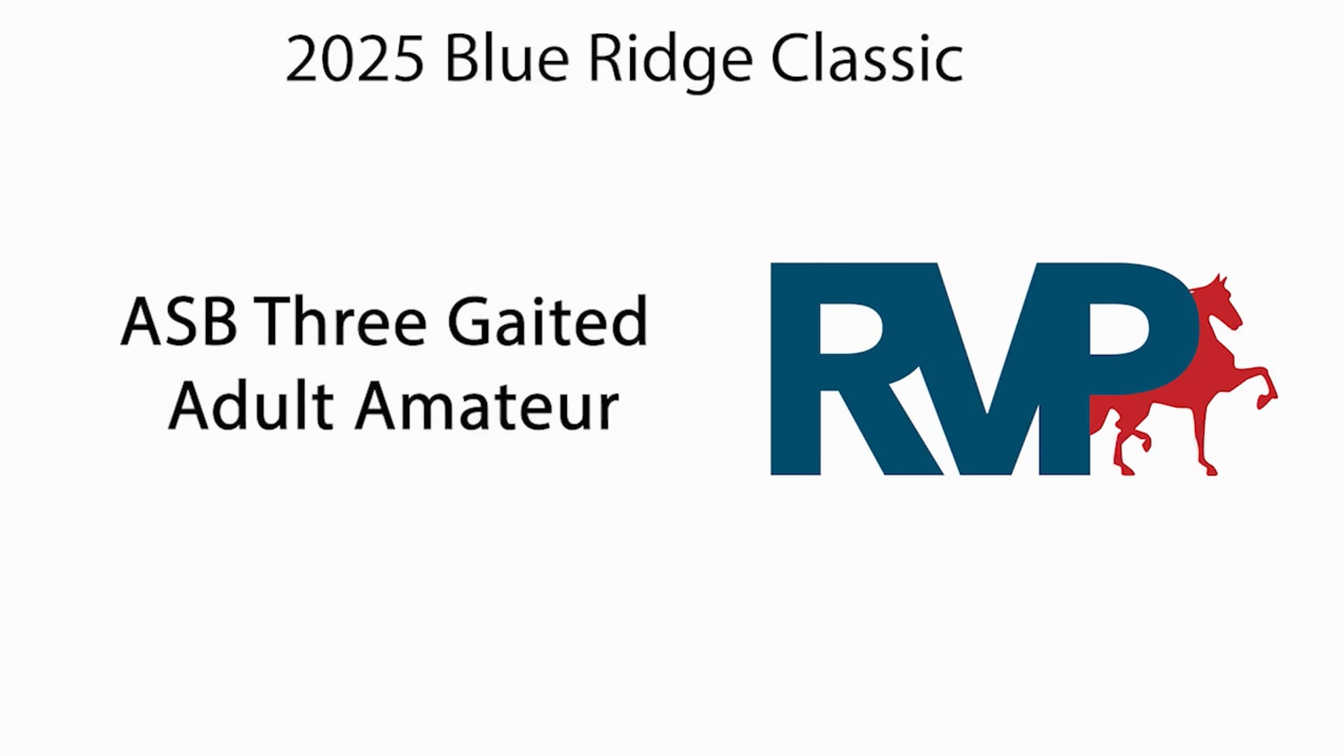 BRC25 - Class 90 - ASB Three Gaited Adult Amateur