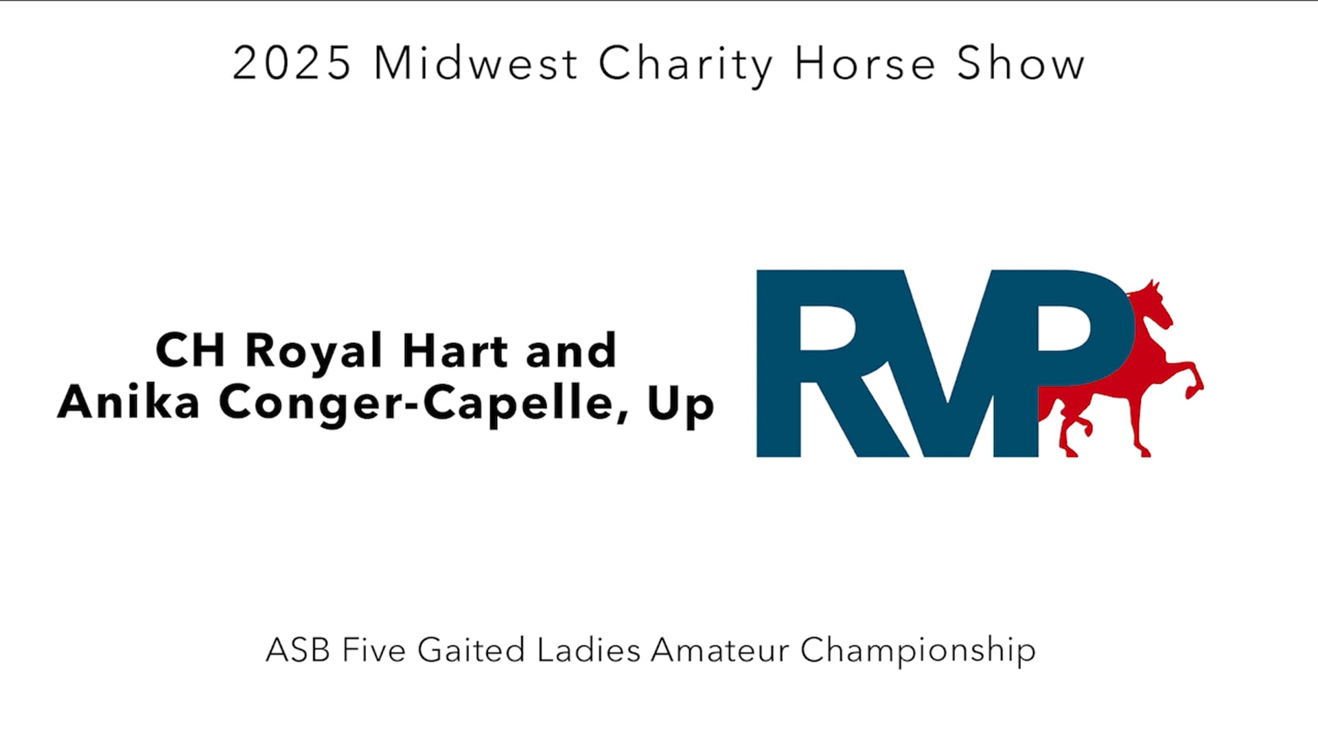 MW25 - Class 171 - CH Royal Hart and Anika Conger-Capelle, Up