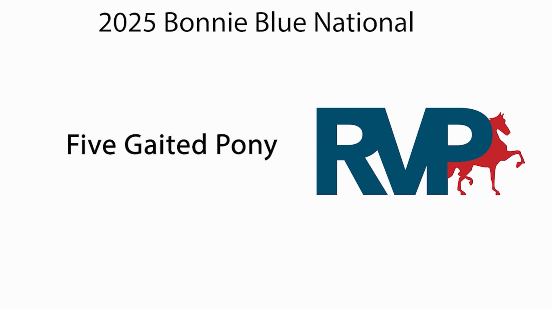 BB25 - Class 77 - Five Gaited Pony