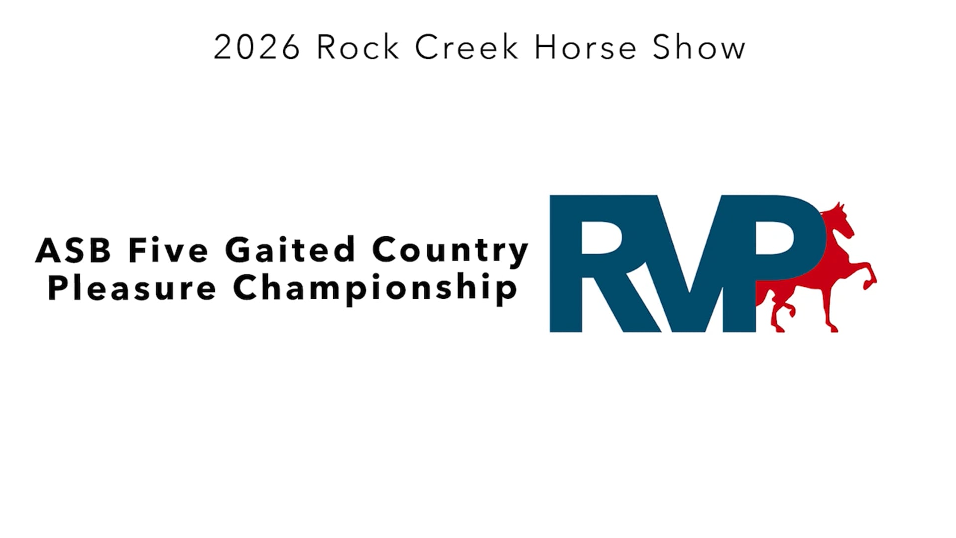 RC26 - Class 79 - ASB Five Gaited Country Pleasure Championship