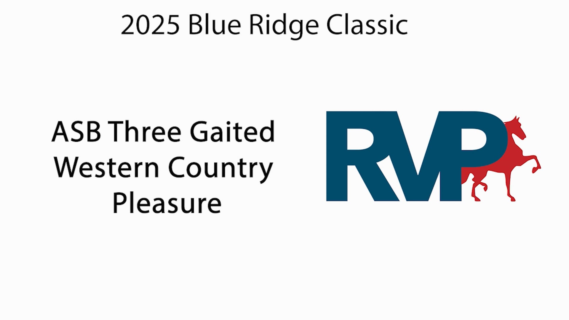 BRC25 - Class 65 - ASB Three Gaited Western Country Pleasure