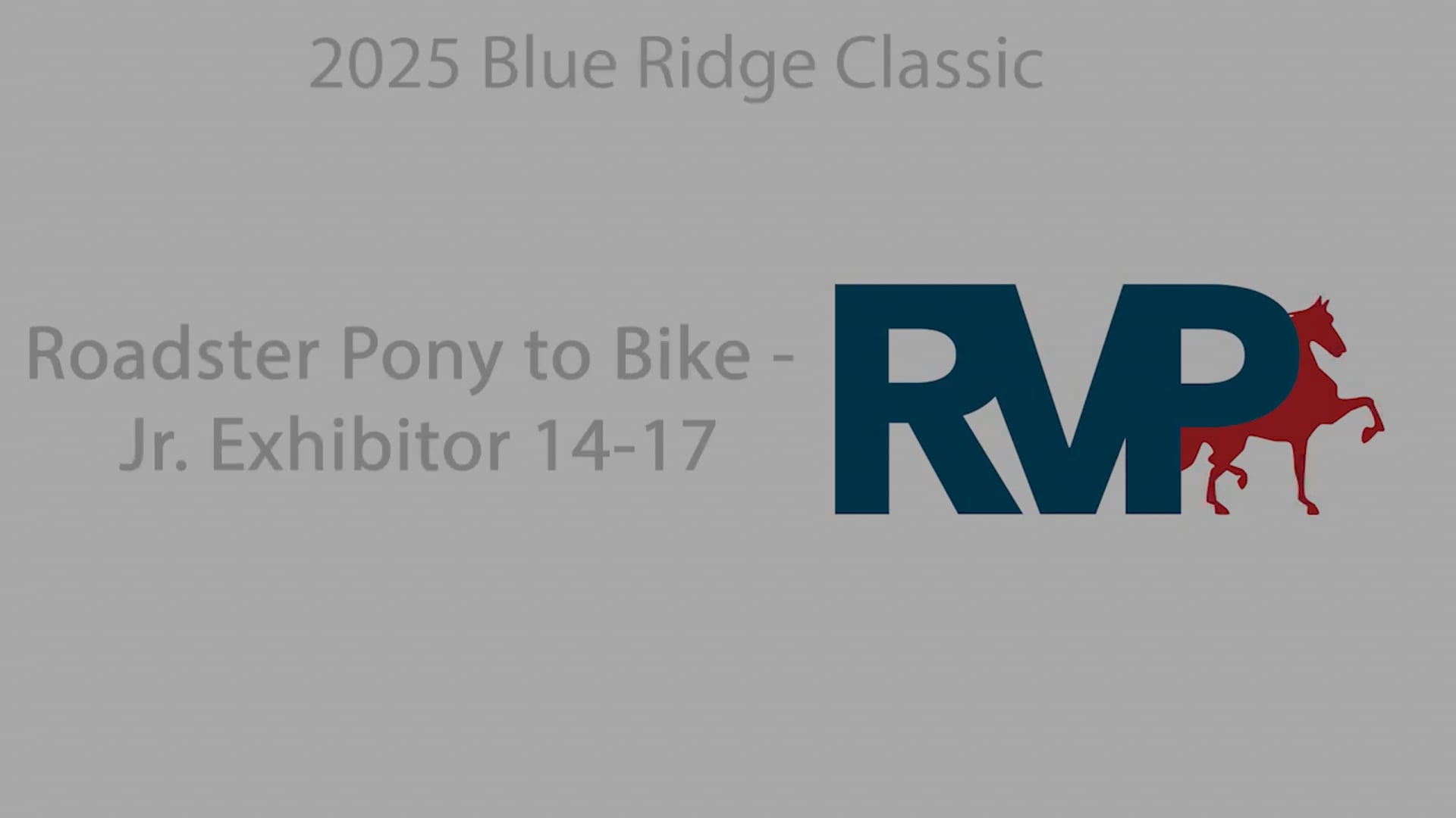 BRC25 - Class 63 - Roadster Pony to Bike-Jr. Exhibitor 14-17