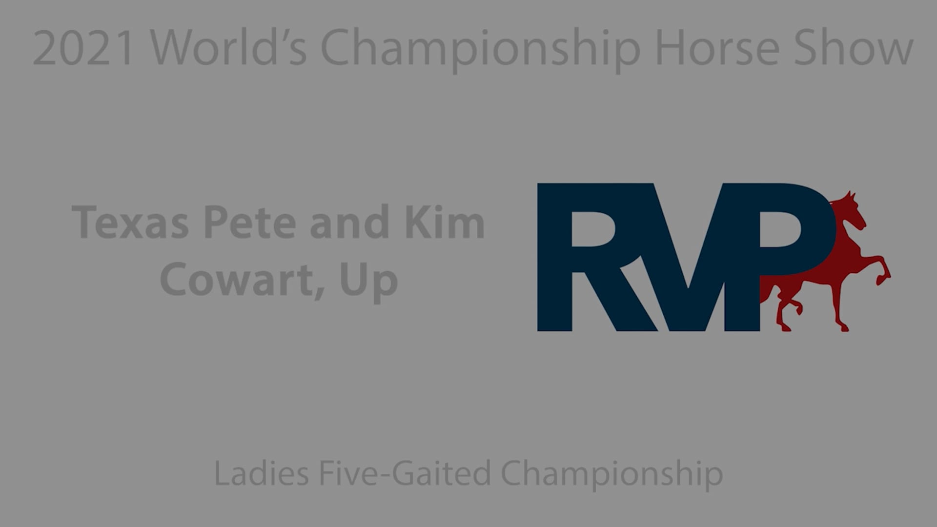 WCHS21 - Class 231 - Texas Pete and Kim Cowart, Up