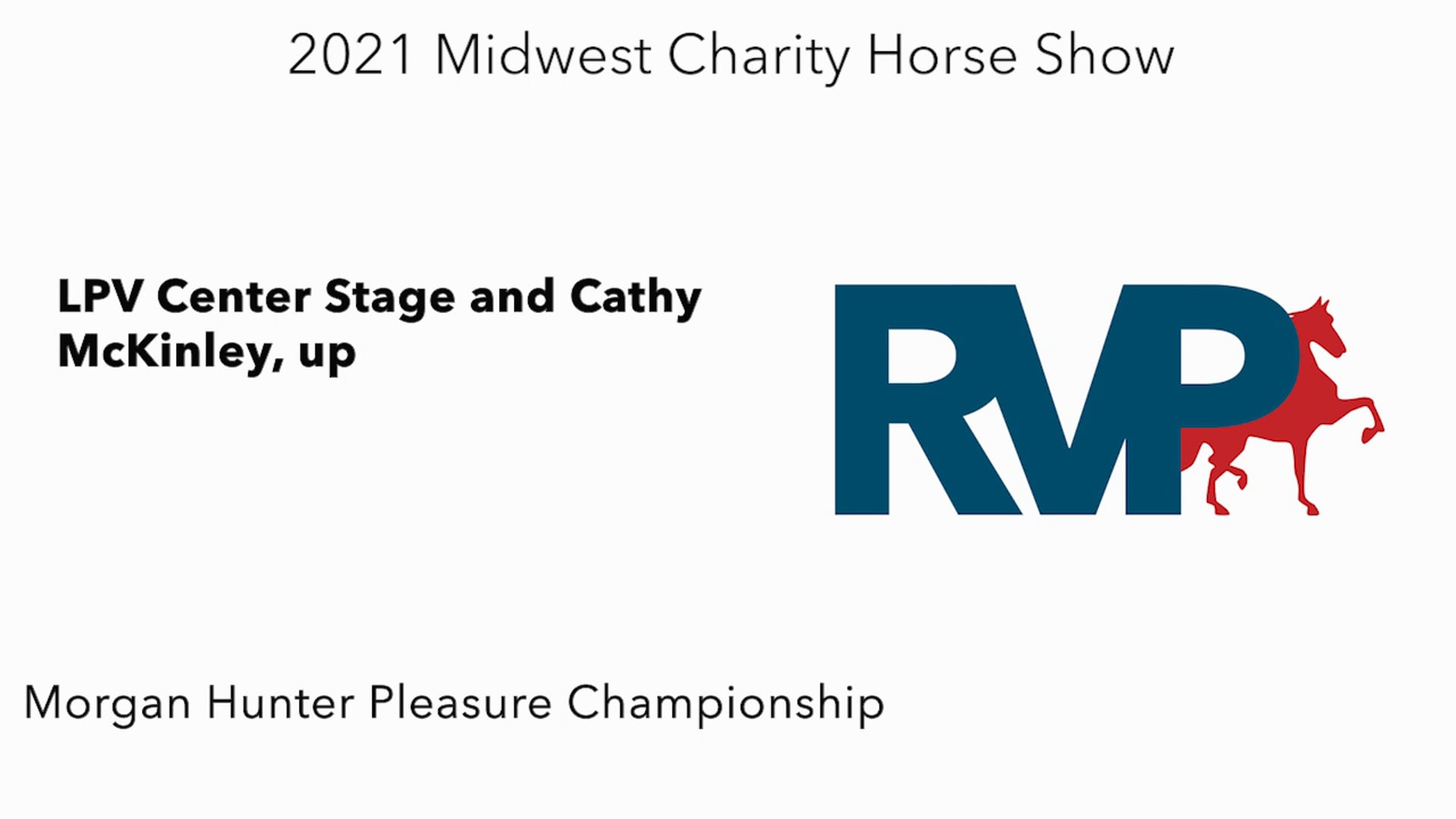 MW21 - Class 190 - LPV Center Stage and Cathy McKinley, up