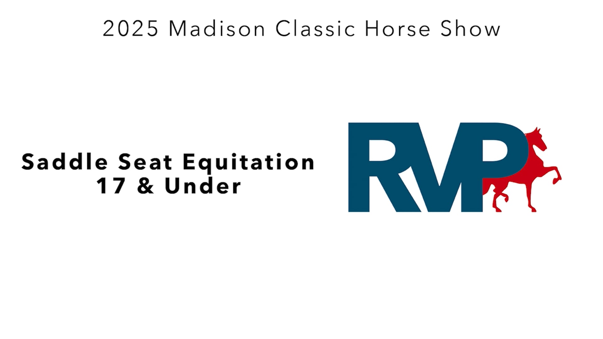 MC25 - Class 34 - Saddle Seat Equitation 17 & Under