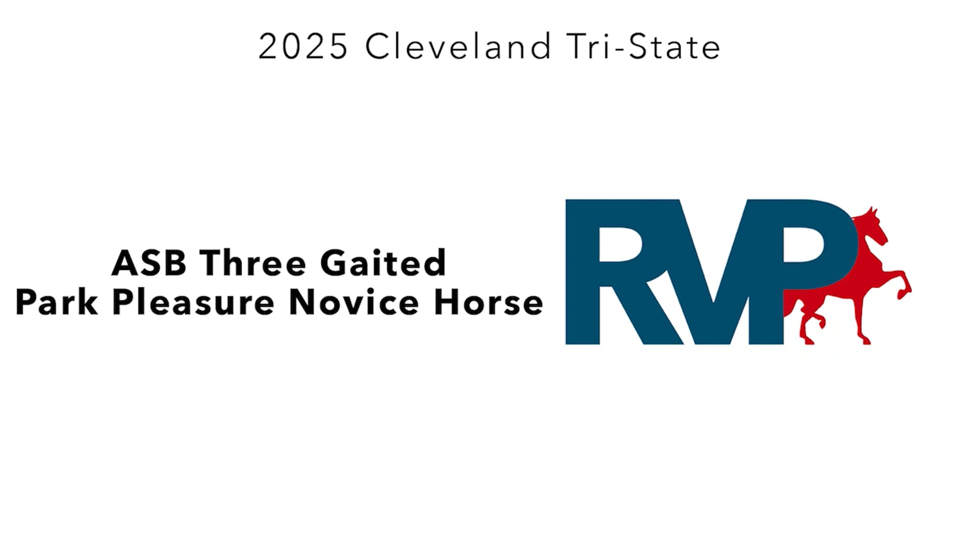 CTS25 - Class 56 - ASB Three Gaited Park Pleasure Novice Horse