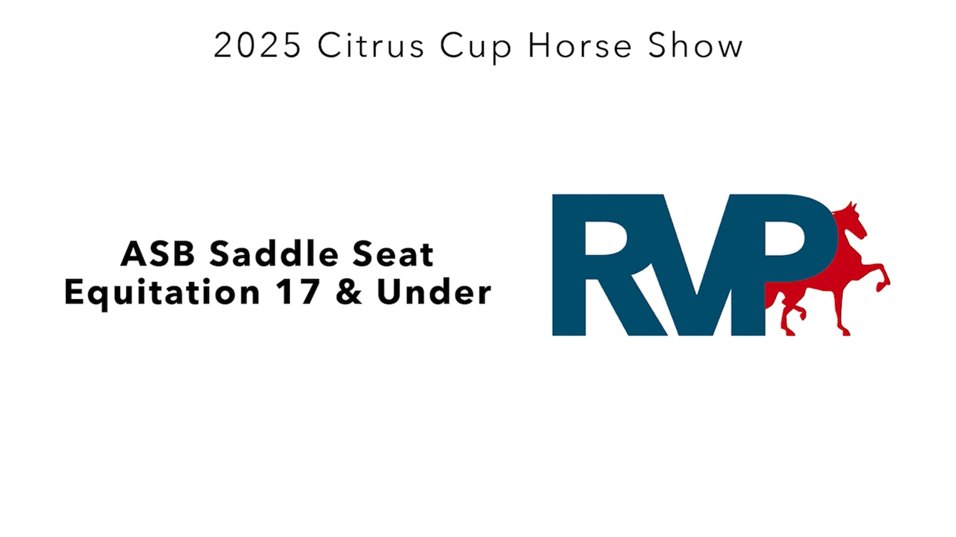CC25 - Class 77 - ASB Saddle Seat Equitation 17 & Under
