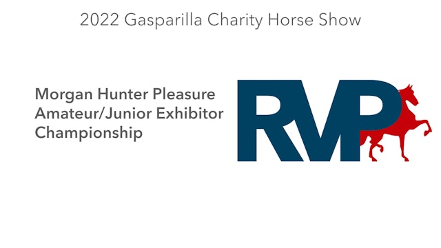 GASP22 - Class 139 - Morgan Hunter Pleasure Amateur-Junior Exhibitor Championship