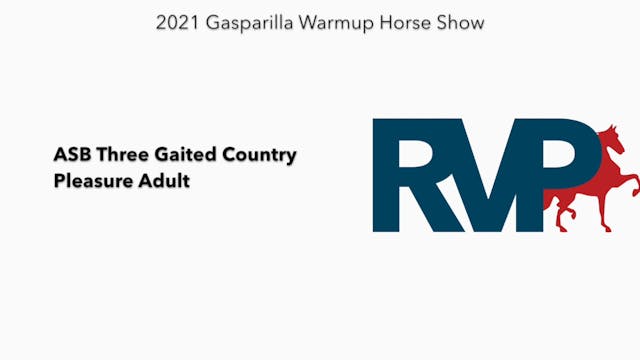 GASP21 - Class 6 - ASB Three Gaited C...