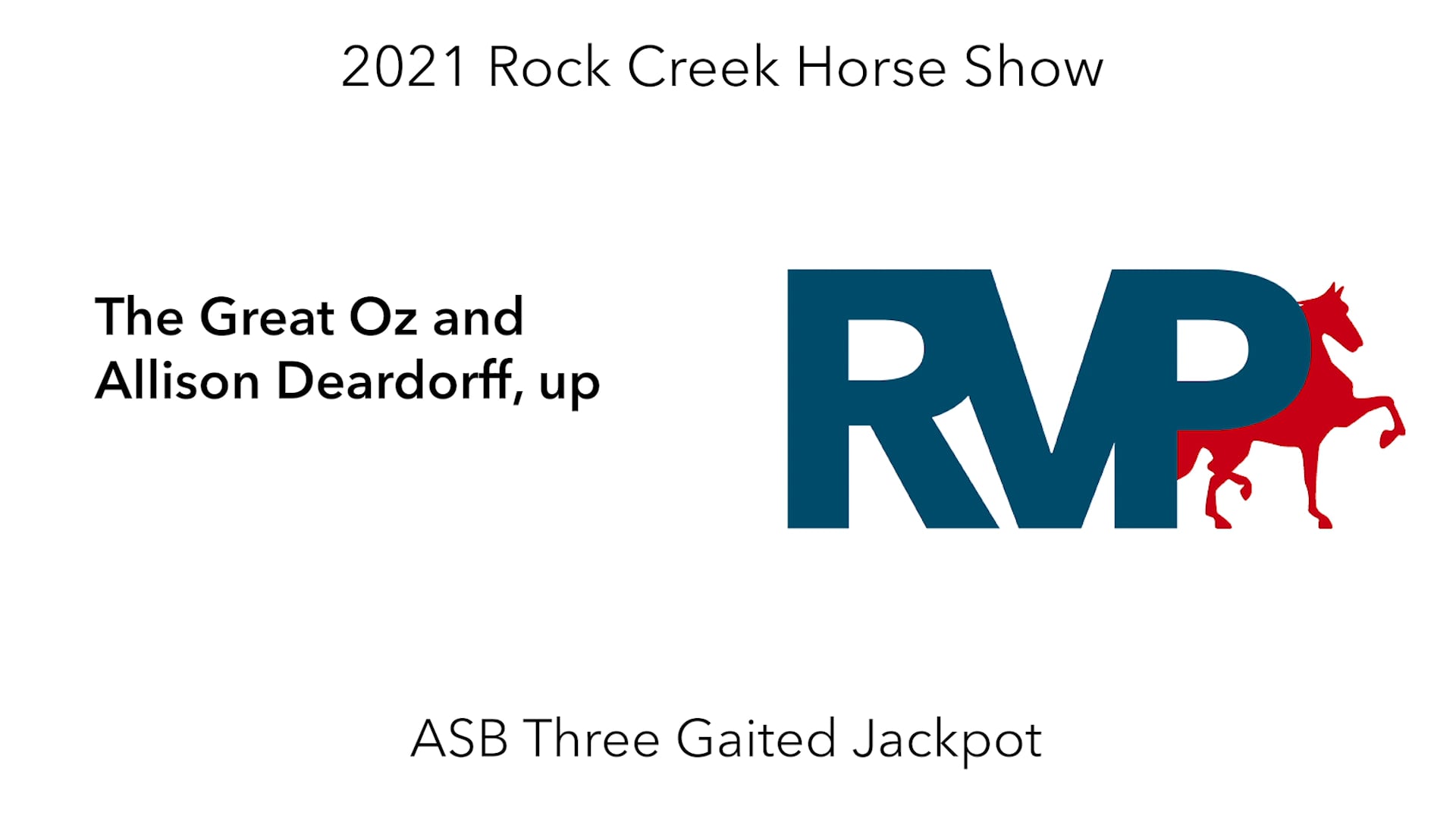 RC21 - Class 95 - The Great Oz and Allison Deardorff, up