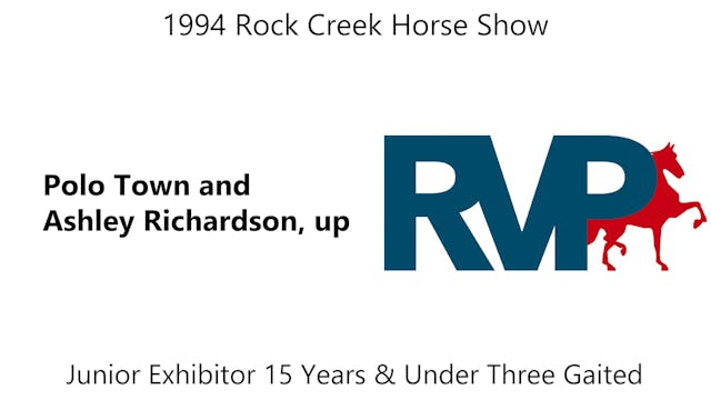 RC 1994 - Junior Exhibitor 15 Years &...