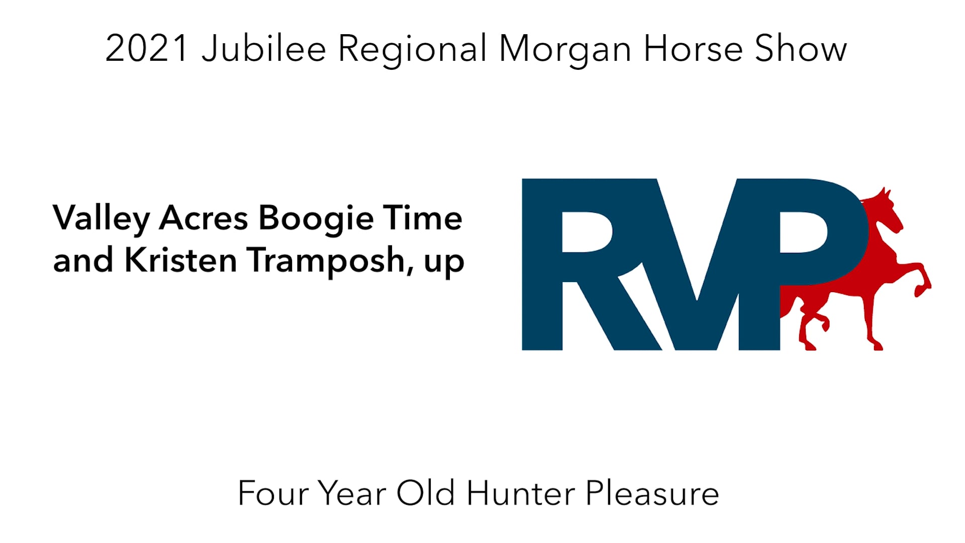 MJ21 - Class 32 - Valley Acres Boogie Time and Kristen Tramposh, up