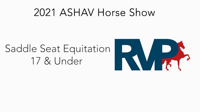 ASHAV21 - Class 74 - Saddle Seat Equi...