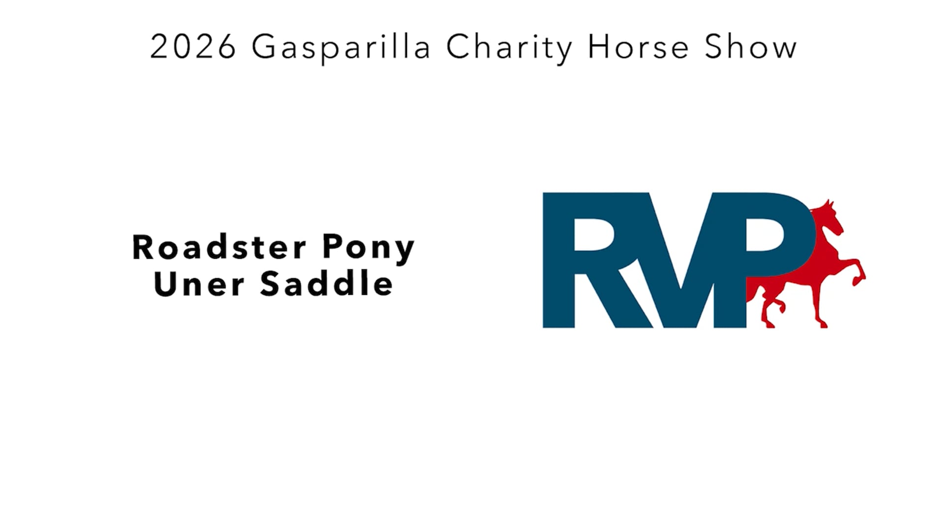 GC26 - Class 98 - Roadster Pony Under Saddle