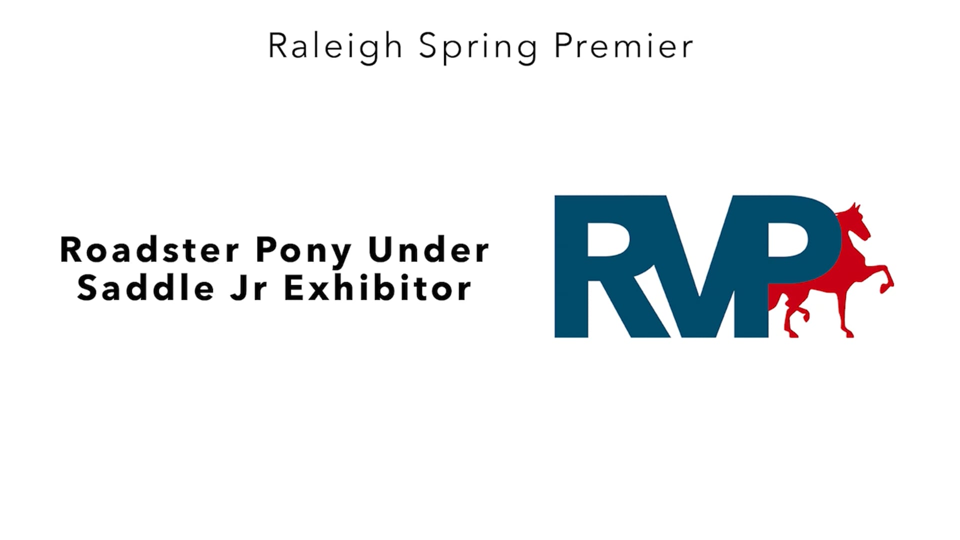 RSP25 - Class 52 - Roadster Pony Under Saddle Jr Exhibitor