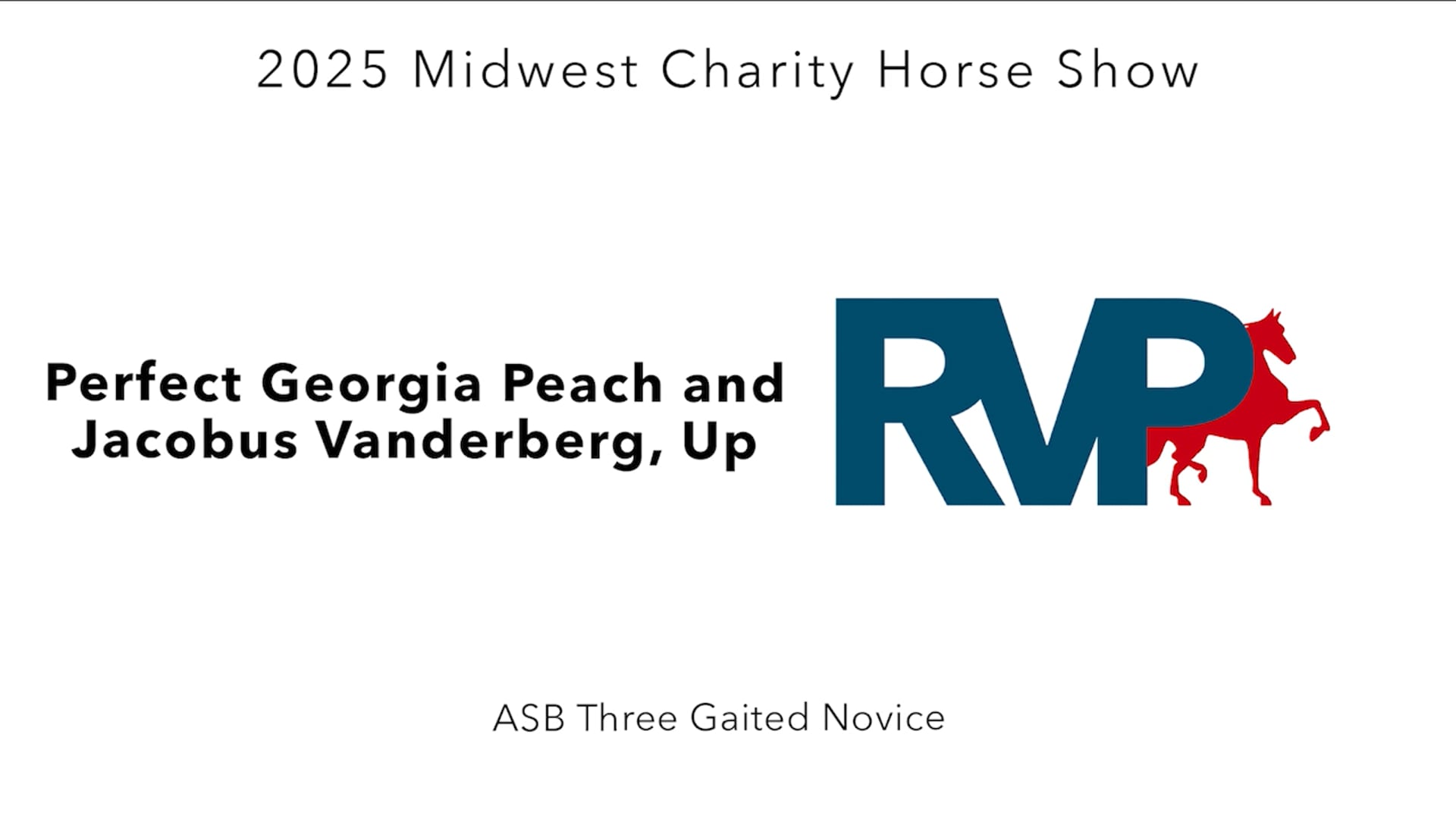 MW25 - Class 4 - Perfect Georgia Peach and Jacobus Vanderberg, Up