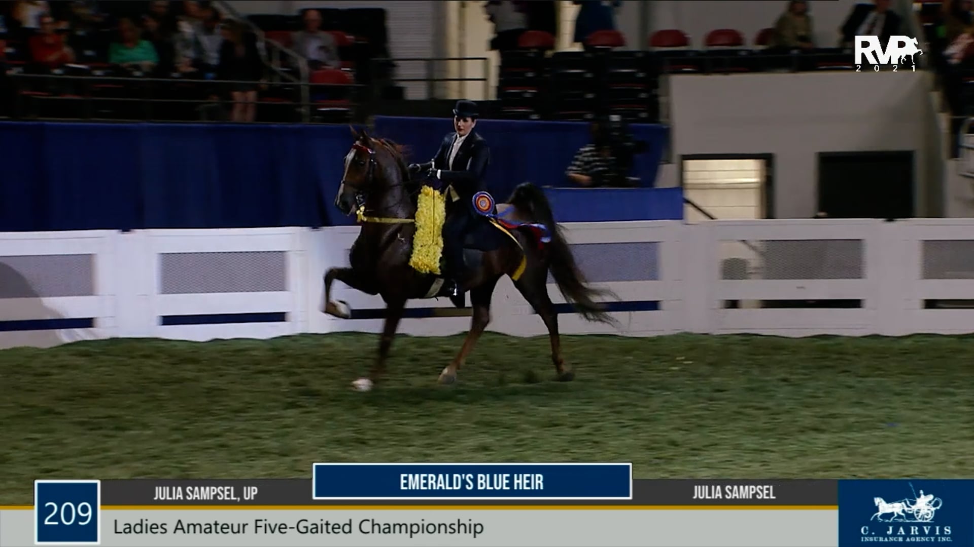 WCHS21 - Class 209 - Emerald's Blue Heir and Julia Sampsel, Up