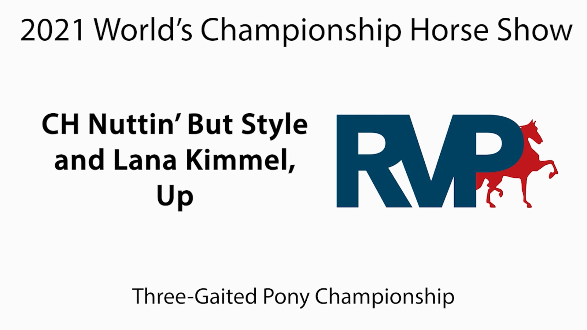 WCHS21 - Class 205 - CH Nuttin' But Style and Lana Kimmel, Up