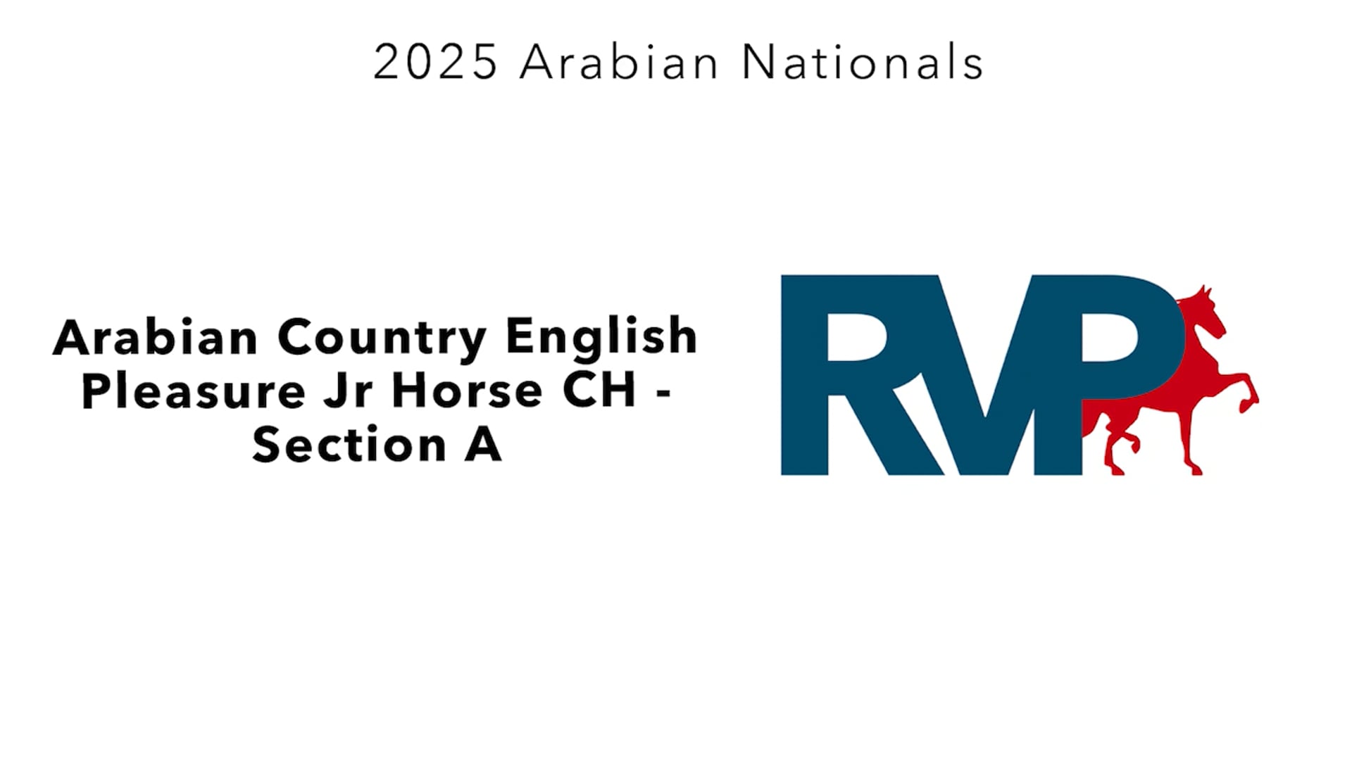 AN25 - Class 112a - Arabian Country English Pleasure Jr Horse CH - Section A
