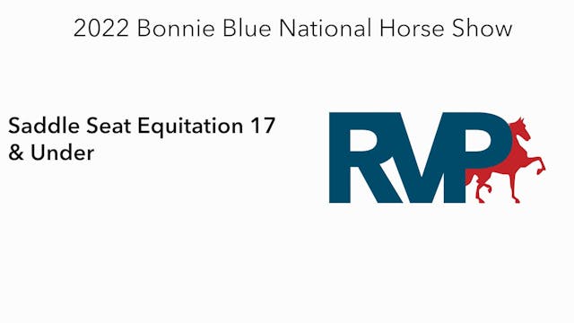 BB22 - Class 54 -  Saddle Seat Equita...