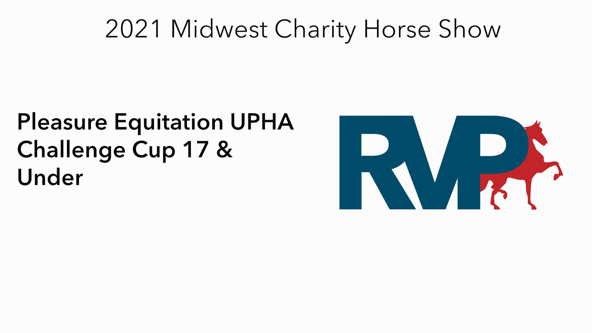 MW21 - Class 3 - Pleasure Equitation UPHA Challenge Cup 17 & Under
