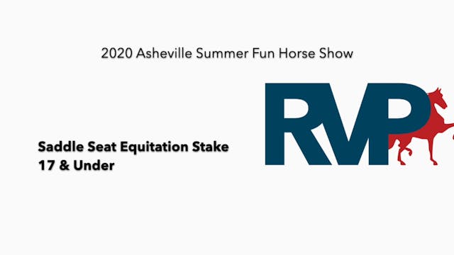 2020 ASF - Class 63 Saddle Seat Equit...