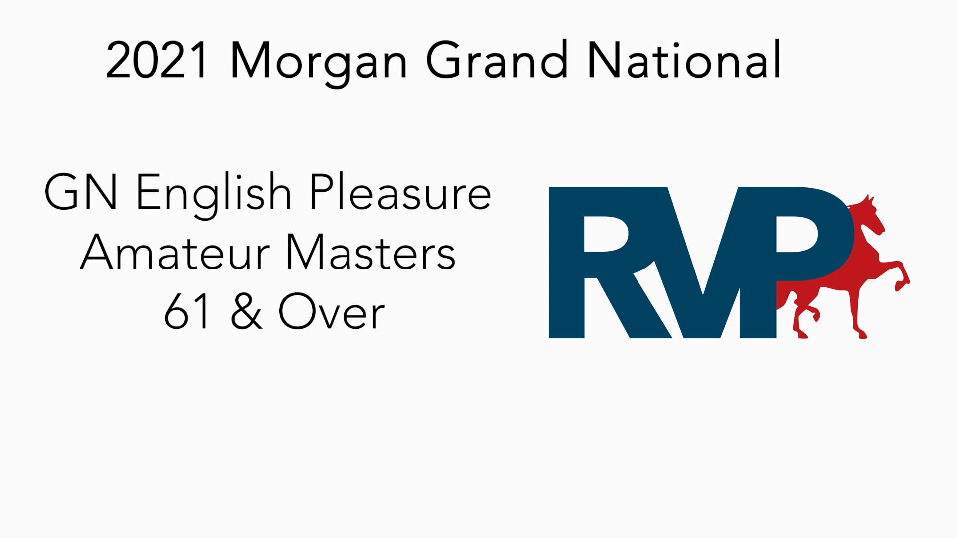 MGN21 - Class 150 - GN English Pleasure Amateur Masters 61 & Over