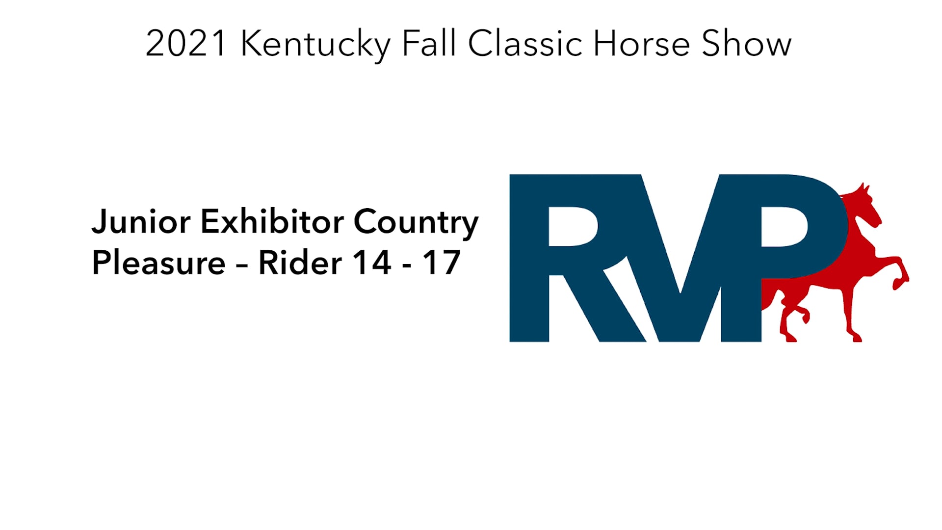 KYFC21 - Class 46 - Junior Exhibitor Country Pleasure – Rider 14 - 17