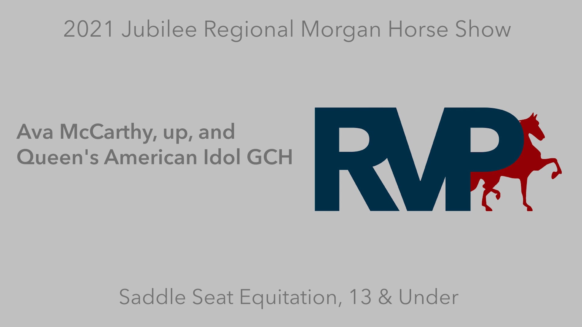 MJ21 - Class 72 - Ava McCarthy, up, and Queen's American Idol GCH 