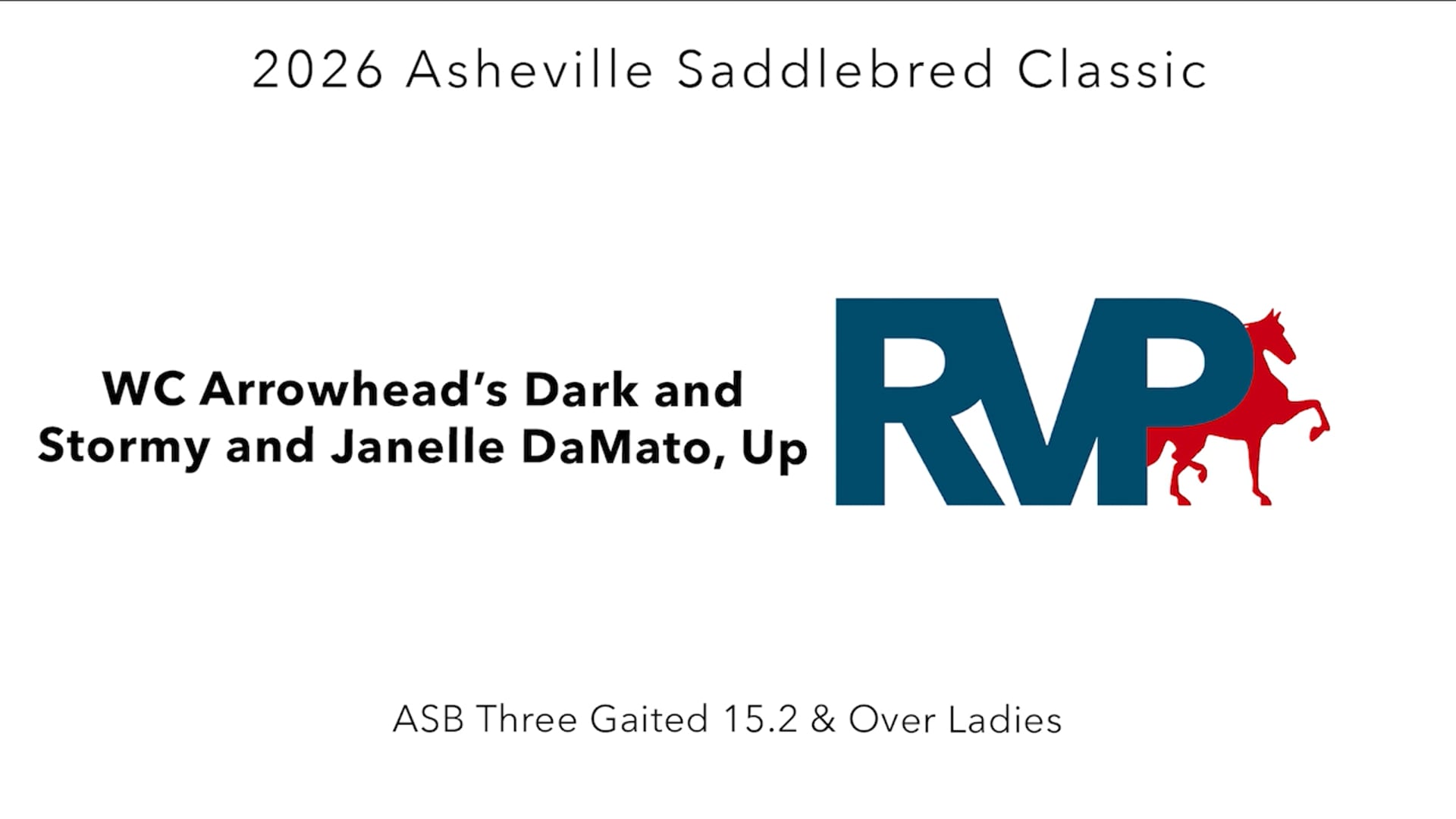 ASC26 - Class 77.1 - WC Arrowhead's Dark and Stormy and Janelle DaMato, Up