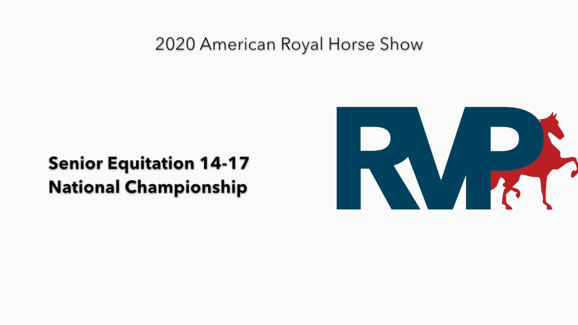 2020 AR - Class 147 Senior Equitation 14-17 National Championship