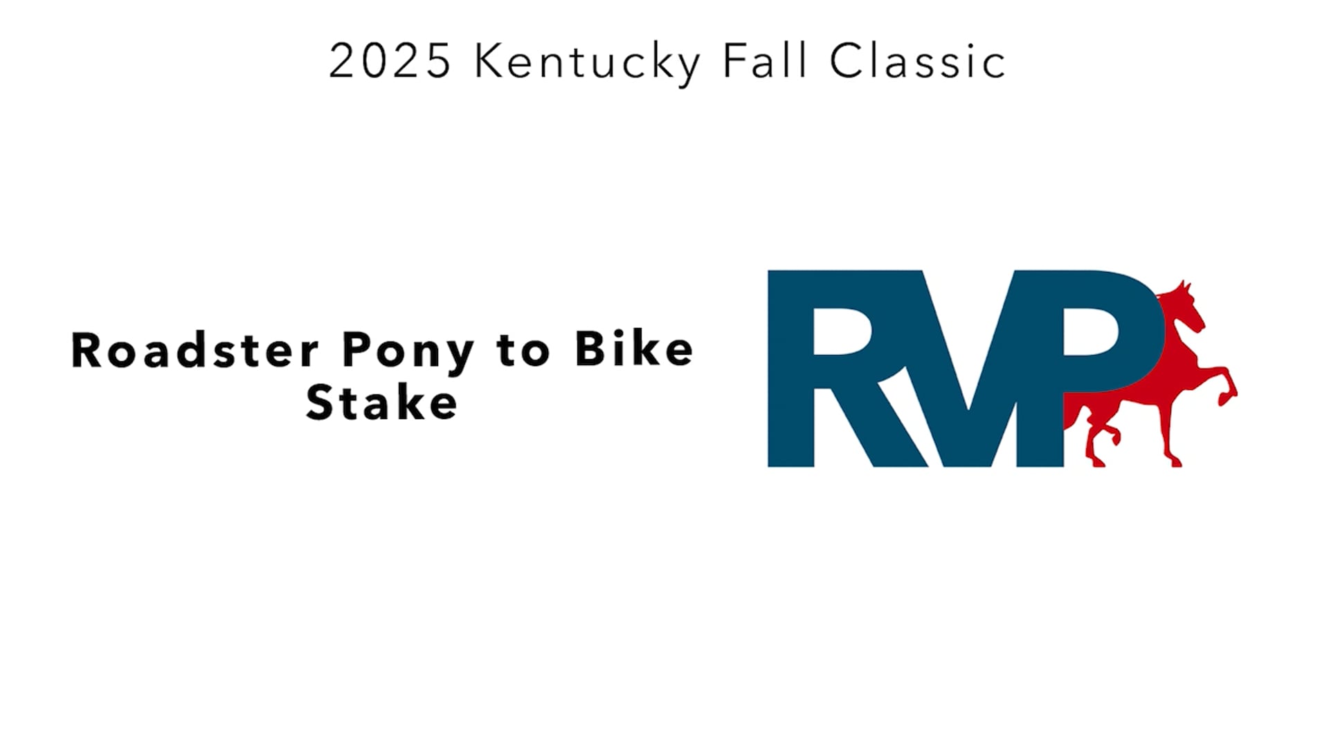 KFC25 - Class 83 - Roadster Pony to Bike Stake
