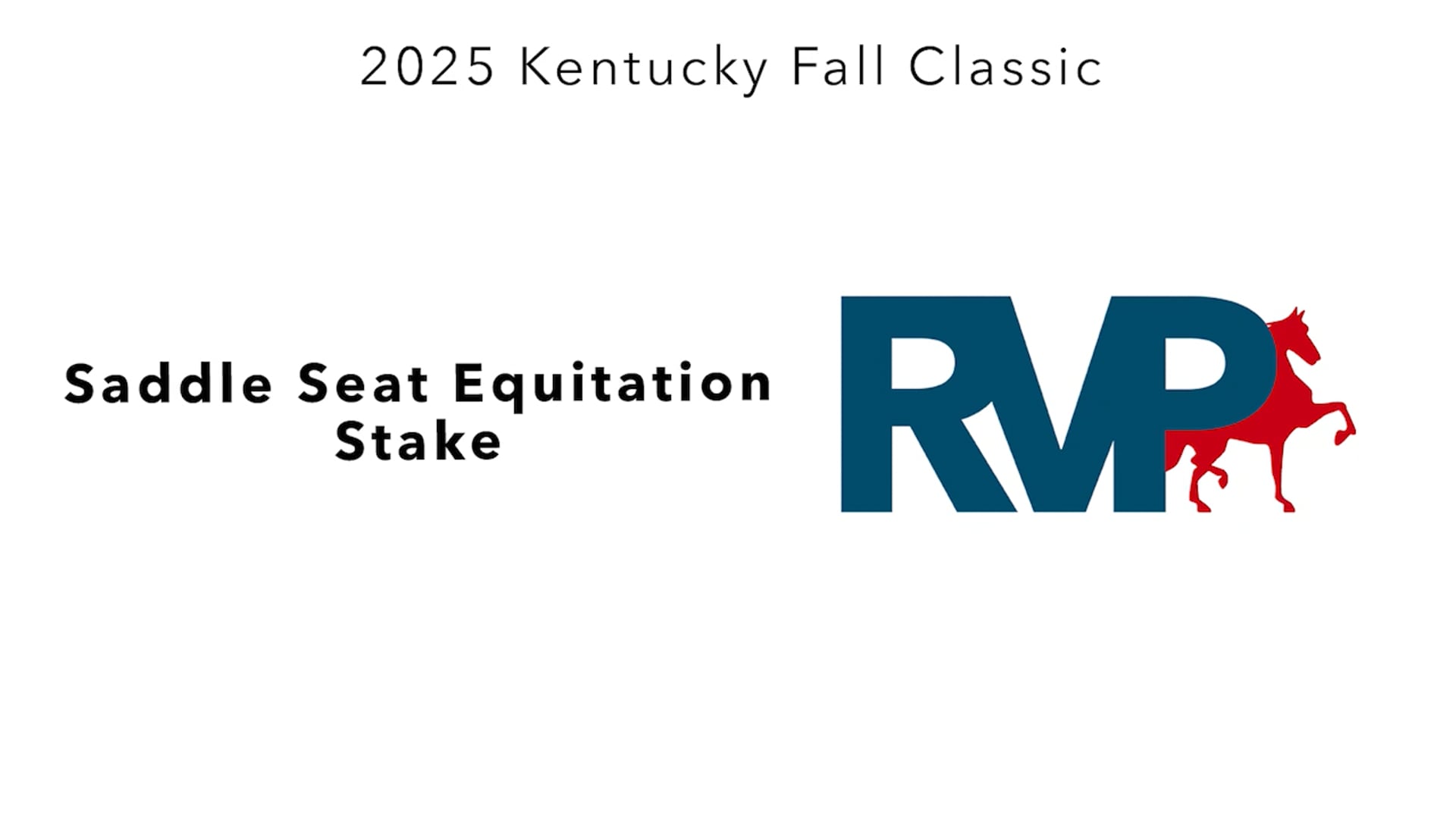 KFC25 - Class 87 - Saddle Seat Equitation Stake