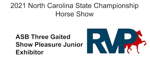  NCSC21 - Class 54 - ASB Three Gaited...