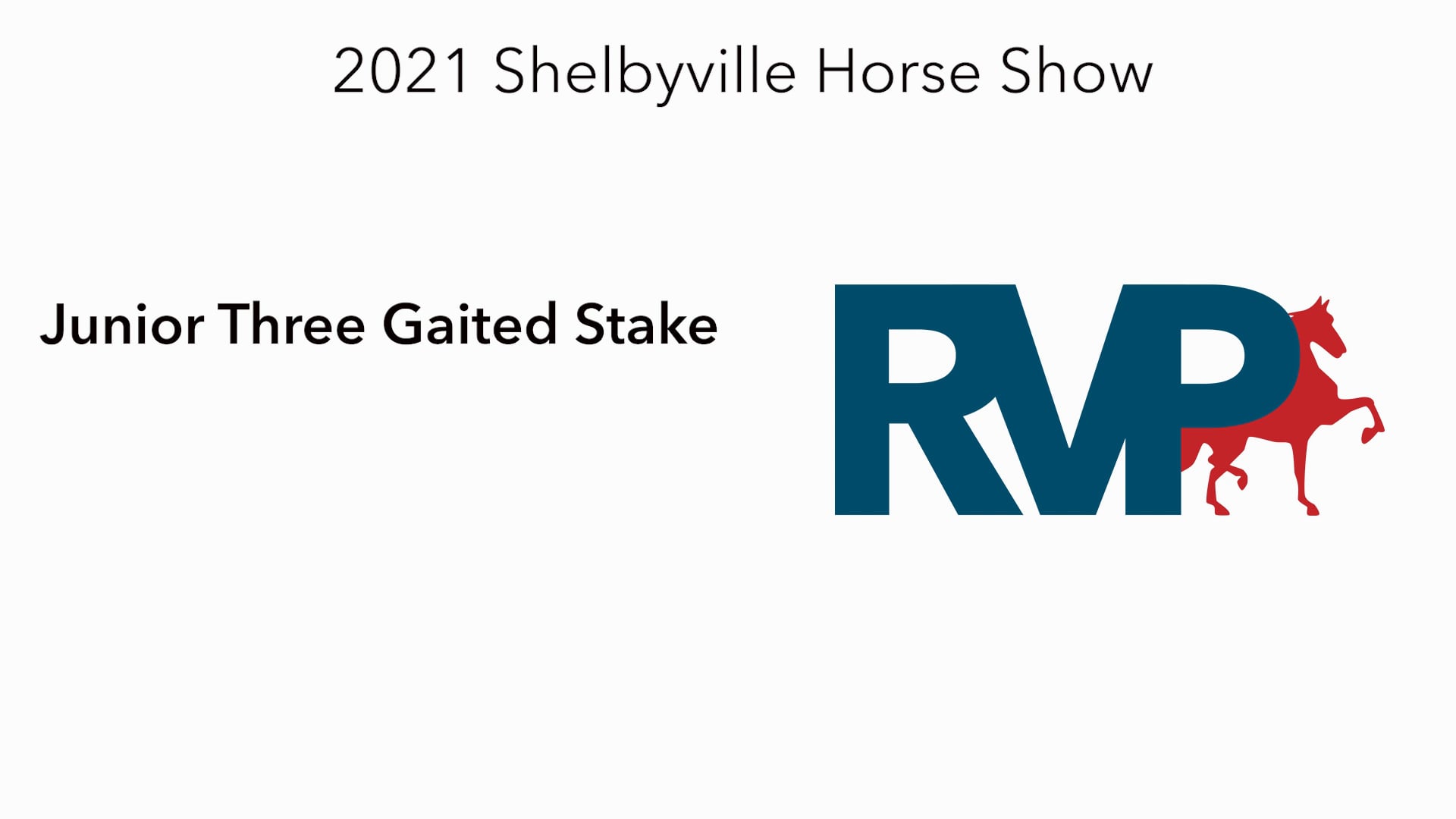 SHS21 - Class 42 -  Junior Three Gaited Stake
