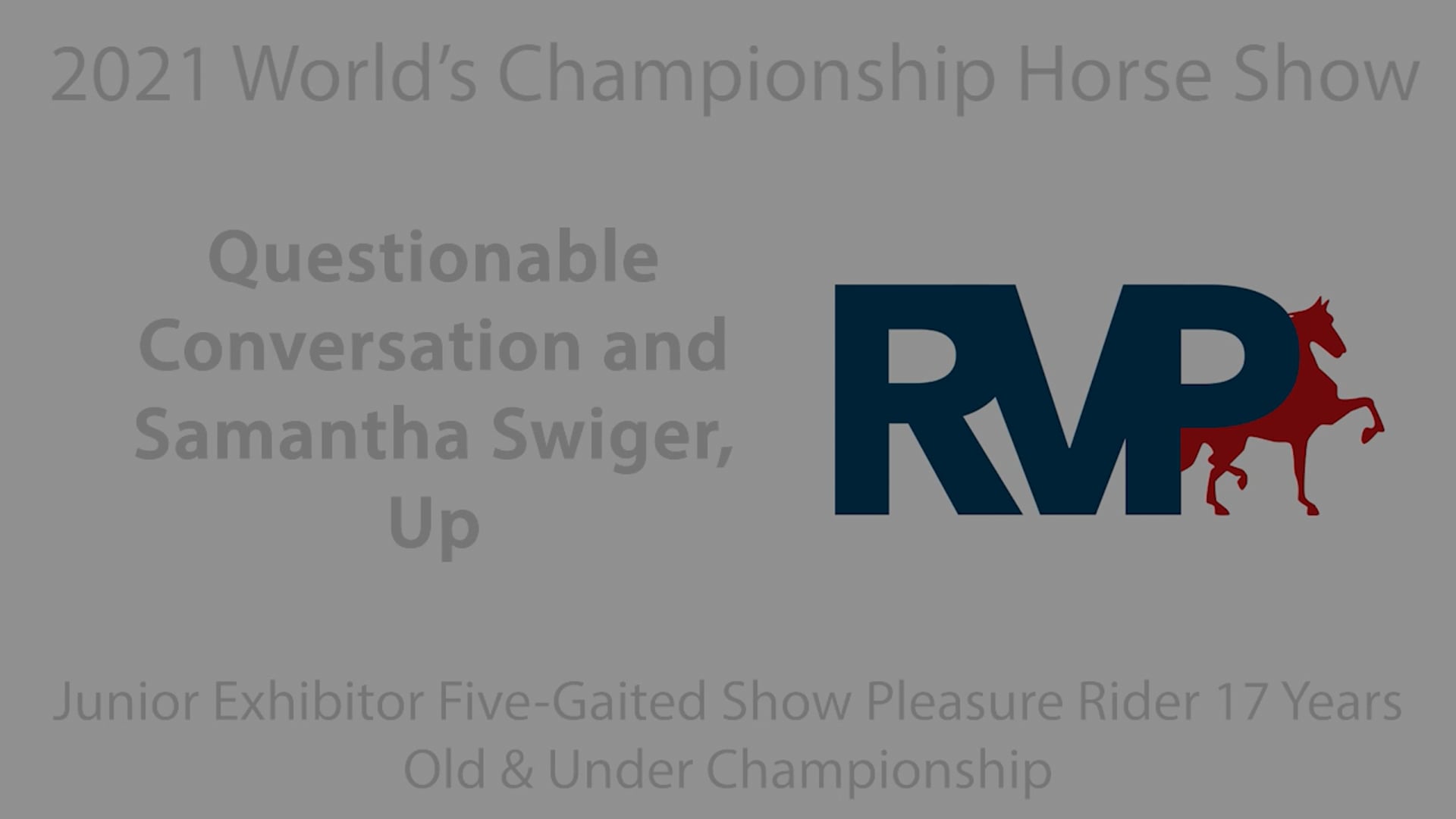 WCHS21 - Class 222 - Questionable Conversation and Samantha Swiger, Up