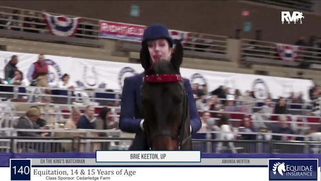 AR23 - Class 140 - Brie Keeton, up, a...