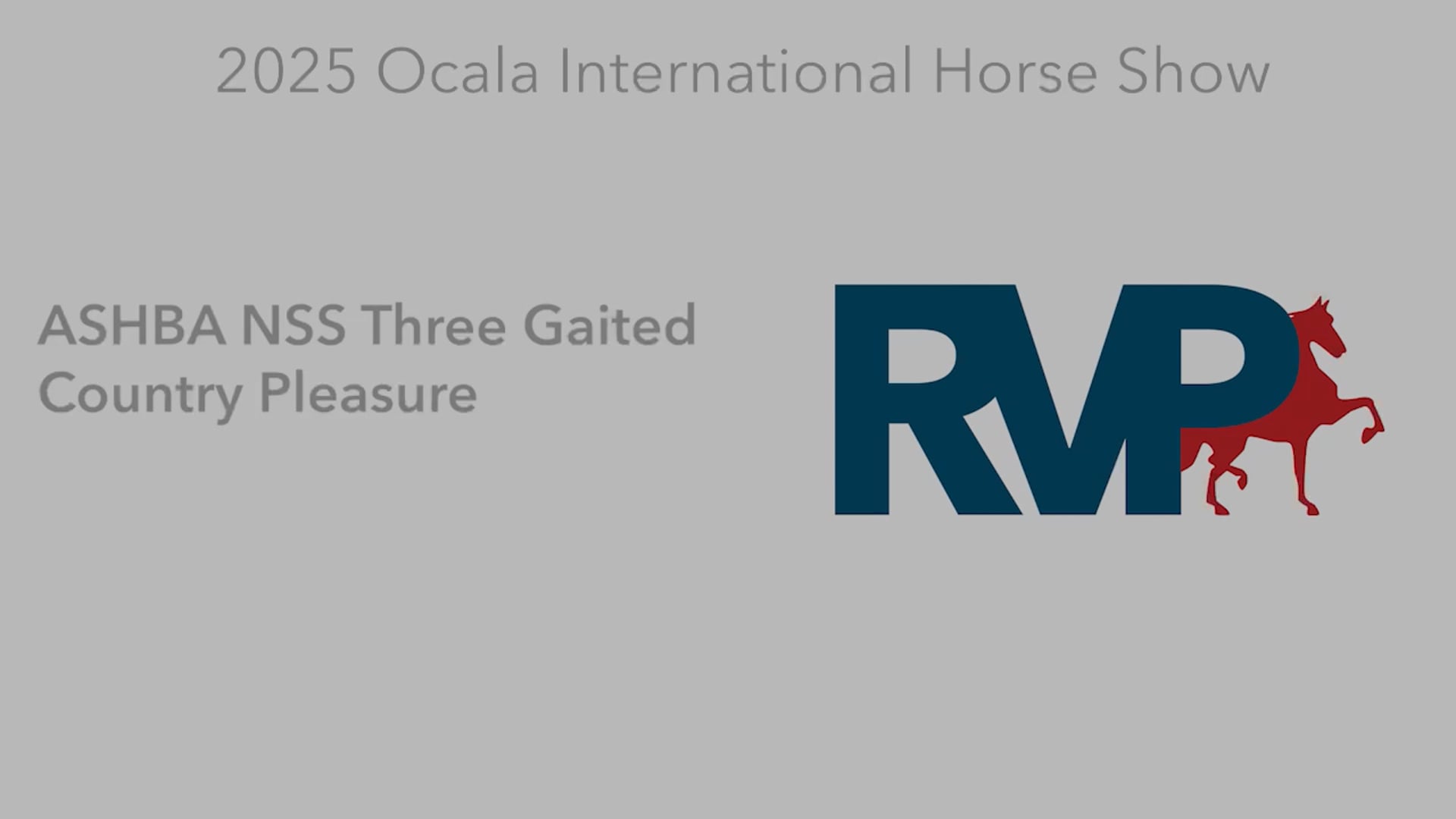 OI25 - Class 43 - ASHBA NSS Three Gaited Country Pleasure