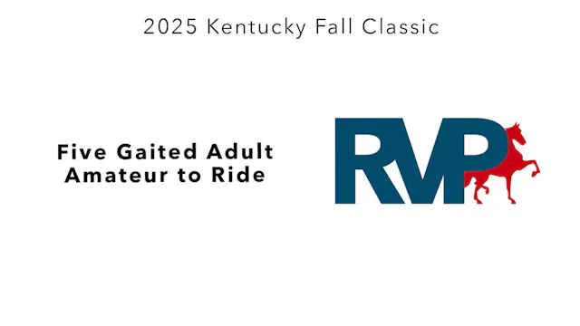 KFC25 - Class 33 - Five Gaited Adult ...