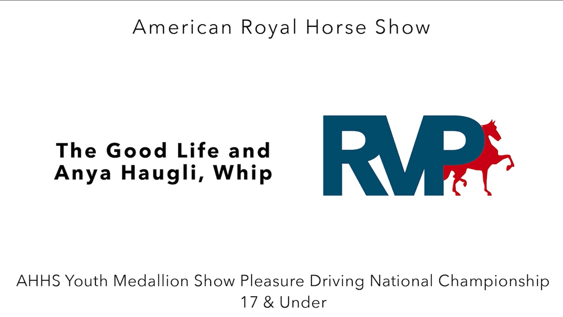 AR24 - Class 137 - The Good Life and Anya Haugli, Whip