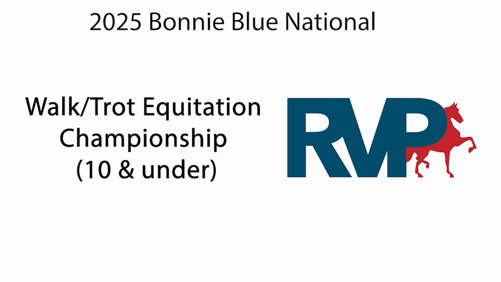 BB25 - Class 118 - Walk & Trot Equitation Championship (10 & under) 