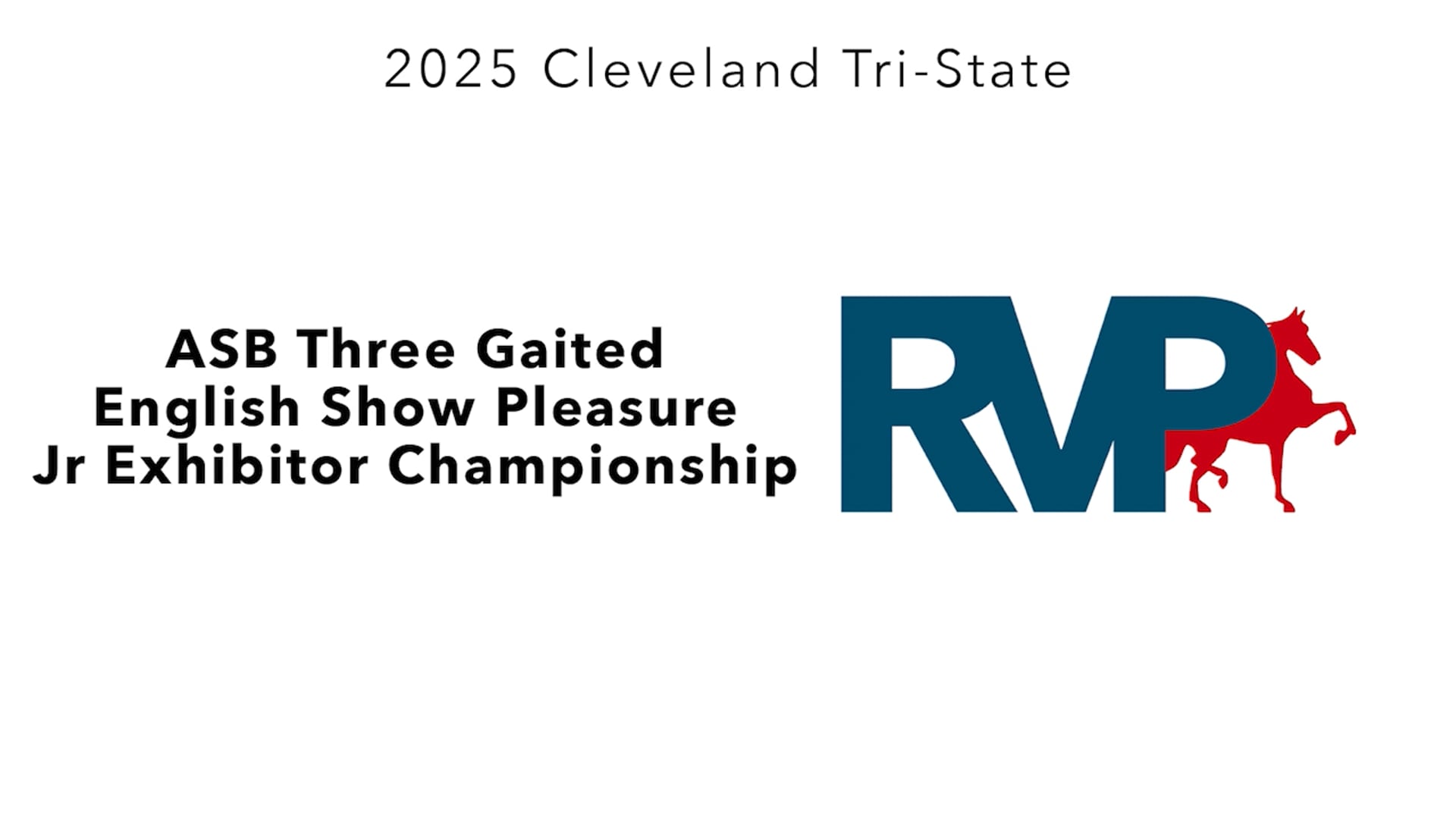 CTS25 - Class 138 - ASB Three Gaited English Show Pleasure Jr Exhibitor Championship