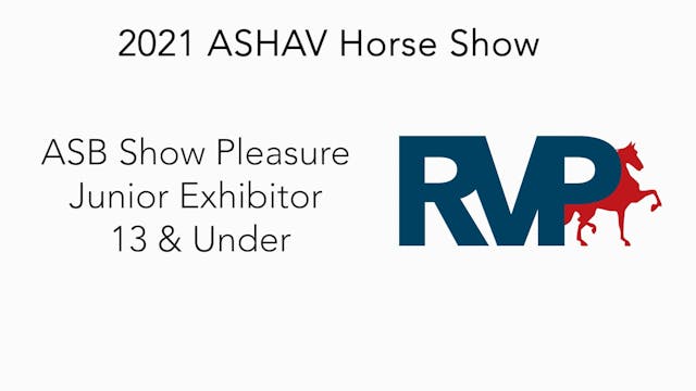 ASHAV21 - Class 66 - ASB Show Pleasur...